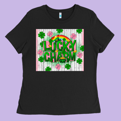 Lucky Charm St Patricks Ladies Tee Designed By Fadigitalartstudio