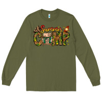 Army Green Summer Camp Long Sleeve Tee - CowhideDigitalArt