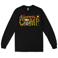 Black Summer Camp Long Sleeve Tee - CowhideDigitalArt