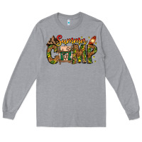 Heather Grey Summer Camp Long Sleeve Tee - CowhideDigitalArt