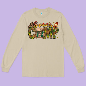 Summer Camp Long Sleeve Tee Designed By Cowhidedigitalart
