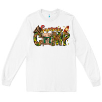 White Summer Camp Long Sleeve Tee - CowhideDigitalArt