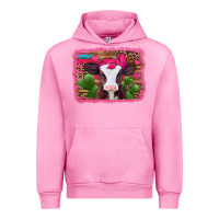 Fuchsia Pink valentines day baby calf Urban Hoodie - Jasminsmagicworld