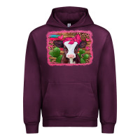 Mauve Wine valentines day baby calf Urban Hoodie - Jasminsmagicworld