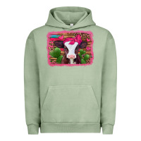 Pigment Oil Green valentines day baby calf Urban Hoodie - Jasminsmagicworld