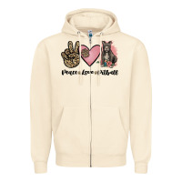 Sandshell peace love pitbull Zipper Hoodie - JahusDesignShop