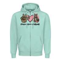 Seafoam peace love pitbull Zipper Hoodie - JahusDesignShop
