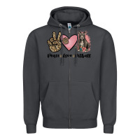 Smoke peace love pitbull Zipper Hoodie - JahusDesignShop