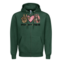Sports Green peace love pitbull Zipper Hoodie - JahusDesignShop