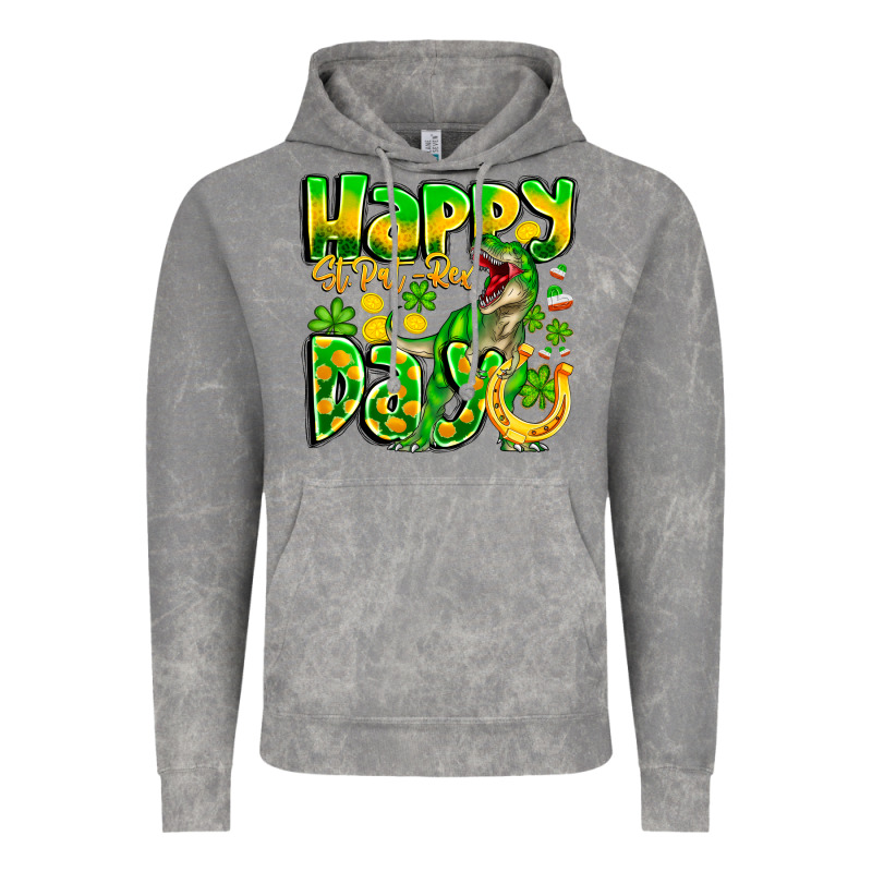 Happy St Patricks Rex Day Vintage Hoodie by CowhideDigitalArt | Teevron