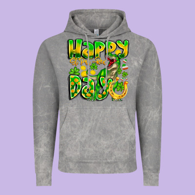 Happy St Patricks Rex Day Vintage Hoodie Designed By Cowhidedigitalart