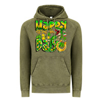 Vintage Olive Happy St Patricks Rex Day Vintage Hoodie - CowhideDigitalArt