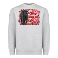 Heather Grey you moo ve  me black angus Heavyweight Sweatshirt - RanaPortraitStore