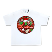 White Merry christmas Urban Heavy Tee - FaDigitalArtStudio