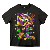 Asphalt Mardi Gras love lips Heavy Core Tee - HowdyJamesFarm