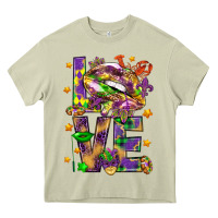 Mossy Mardi Gras love lips Heavy Core Tee - HowdyJamesFarm