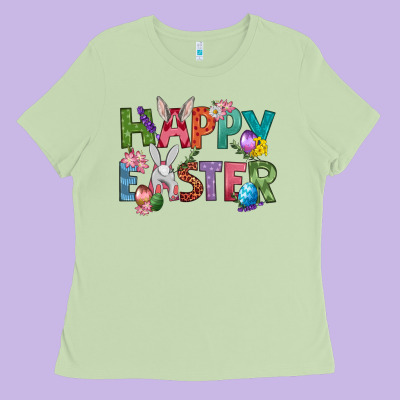 Western Happy Easter Ladies Tee Designed By Bundleandbundleshop