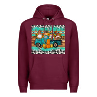 Burgundy western fall truck gnomes tumbler Premium Hoodie - Artiststas