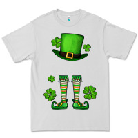 Dove Grey Custom name St. Patrick's leprechaun Premium Tee - OliviaCreatesArt