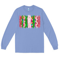 Colony Blue summer brushstrokes Long Sleeve Tee - CowhideDigitalArt