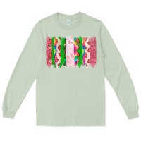 Matcha summer brushstrokes Long Sleeve Tee - CowhideDigitalArt