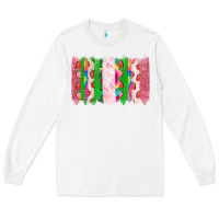 White summer brushstrokes Long Sleeve Tee - CowhideDigitalArt