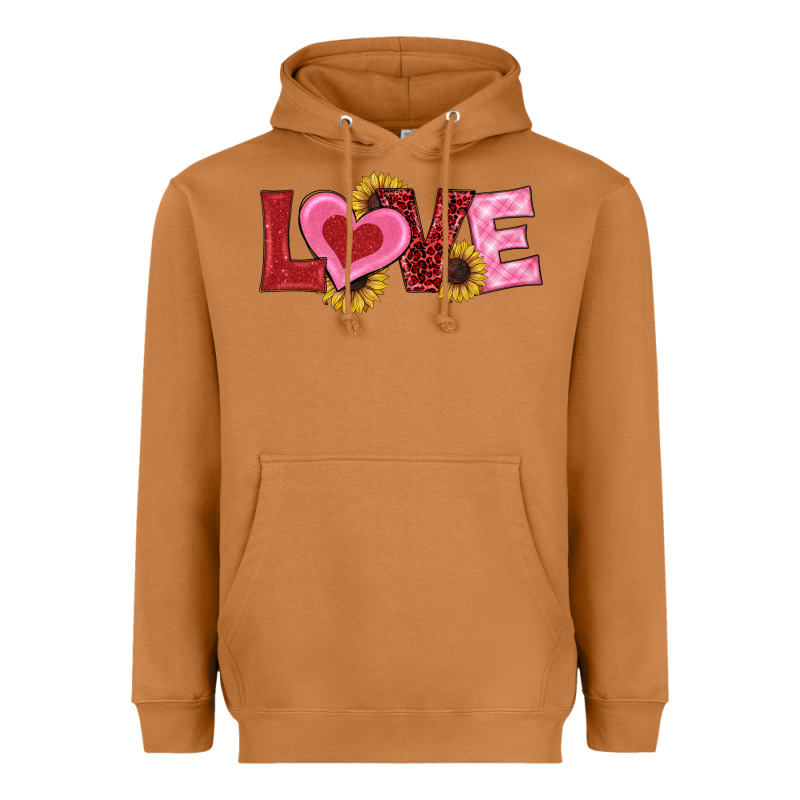 Valentines Day Love Sunflowers Heavyweight Hoodie by RanaPortraitStore | Teevron
