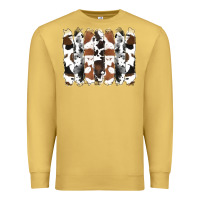 Antique Gold cowhide brushstrokes Premium Sweatshirt - RanaPortraitStore