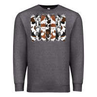 Charcoal Heather cowhide brushstrokes Premium Sweatshirt - RanaPortraitStore