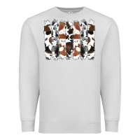 Dove Grey cowhide brushstrokes Premium Sweatshirt - RanaPortraitStore