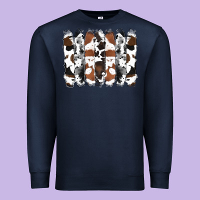 Cowhide Brushstrokes Premium Sweatshirt Designed By Ranaportraitstore
