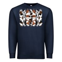 Navy cowhide brushstrokes Premium Sweatshirt - RanaPortraitStore
