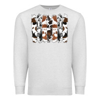 Oatmeal Heather cowhide brushstrokes Premium Sweatshirt - RanaPortraitStore