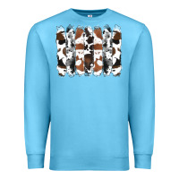 Ocean Blue cowhide brushstrokes Premium Sweatshirt - RanaPortraitStore