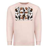 Pale Pink cowhide brushstrokes Premium Sweatshirt - RanaPortraitStore