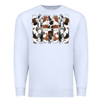 White cowhide brushstrokes Premium Sweatshirt - RanaPortraitStore