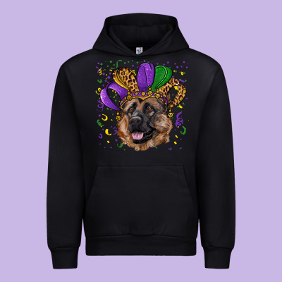Mardi Gras Hat German Shepherd Urban Hoodie Designed By Ranaportraitstore