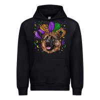 Black Mardi gras hat german shepherd Urban Hoodie - RanaPortraitStore