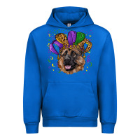 Cobalt Mardi gras hat german shepherd Urban Hoodie - RanaPortraitStore