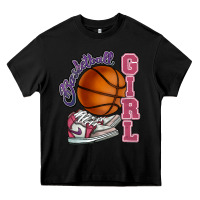 Black Basketball girl Heavy Core Tee - HowdyJamesFarm