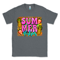 Charcoal Heather summer vibes leopard background Classic Tee - Jasminsmagicworld