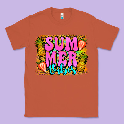 Summer Vibes Leopard Background Classic Tee Designed By Jasminsmagicworld