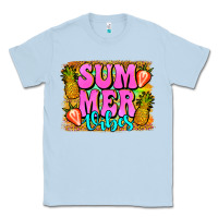 Dusty Blue summer vibes leopard background Classic Tee - Jasminsmagicworld