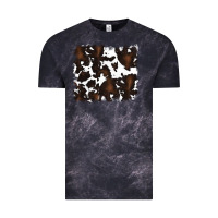 Cloud Black cowhide Vintage Tee - RanaPortraitStore