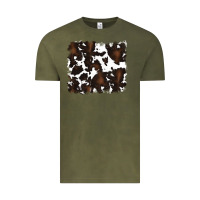 Vintage Olive cowhide Vintage Tee - RanaPortraitStore
