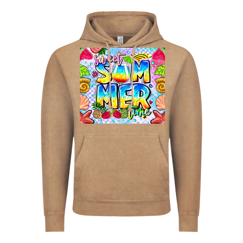 Summer Time Vintage Hoodie by CowhideDigitalArt | Teevron