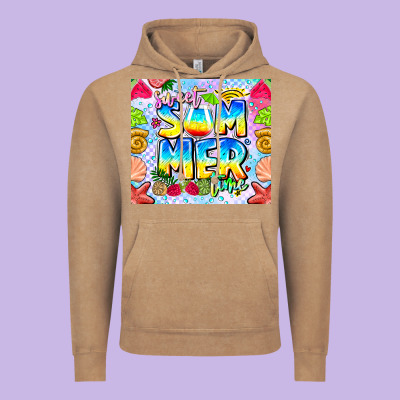 Summer Time Vintage Hoodie Designed By Cowhidedigitalart