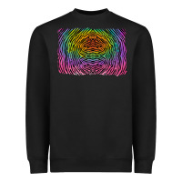 Black colorful zebra background Heavyweight Sweatshirt - RanaPortraitStore
