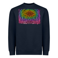 Navy colorful zebra background Heavyweight Sweatshirt - RanaPortraitStore