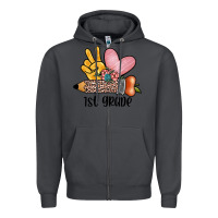 Smoke peace love 1st grade Zipper Hoodie - JahusDesignShop